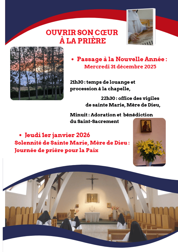 Passage nouvelle année prieuré de Béthanie Passage nouvelle année prieuré de Béthanie